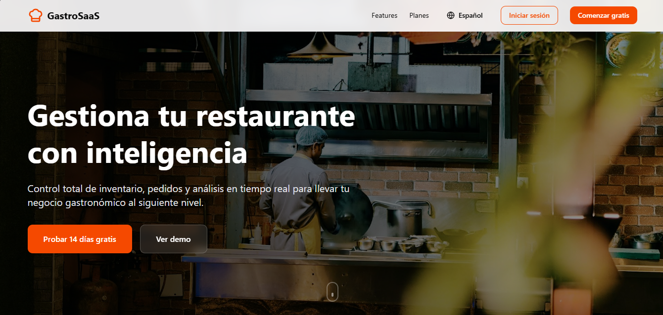 Gastronomic SaaS Landing Page demo